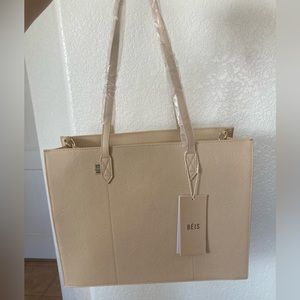 BEIS Work Tote, Small, Beige
